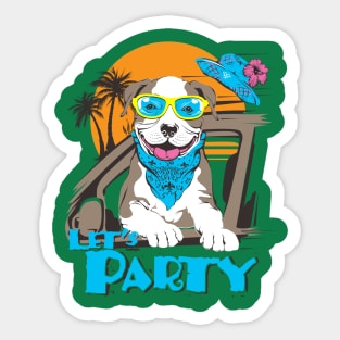 lets party dog Sticker